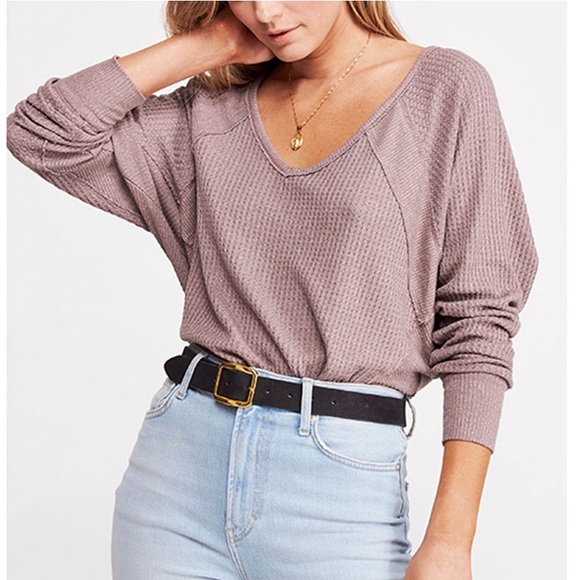 Free People Tops - Free People Santa Clara Thermal Long Sleeve Shirt